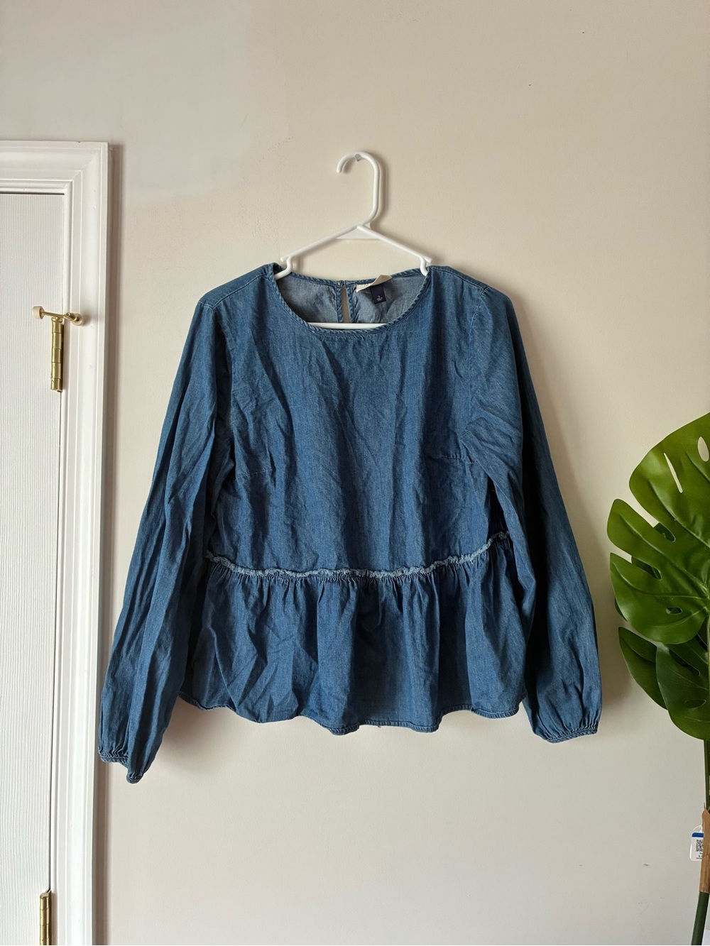 Universal Thread Denim Peplum Top